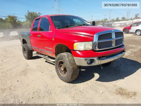 3D7KS28C75G781055 — 2005 Dodge RAM, Повреждение двигателя, фото до ремонта