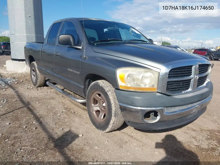 2006 Dodge Ram 1500 St VIN 1D7HA18K16J174650 фото 2