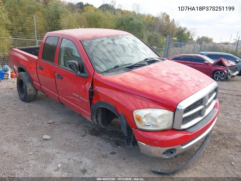 2007 Dodge Ram 1500 Slt VIN 1D7HA18P37S251199 фото 2