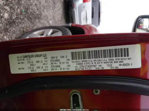 2010 Dodge Ram 1500 Slt/Sport/Trx VIN 1D7RV1GT3AS257907 фото 10