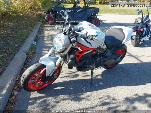 2015 Ducati Monster 821 VIN ZDM1RBTS3FB006315 фото 2