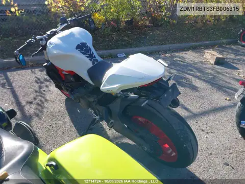 2015 Ducati Monster 821 VIN ZDM1RBTS3FB006315 фото 3