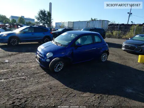 3C3CFFAR7CT105187 — 2012 Fiat 500, фото 2 с аукциона IAAI, Передний левый