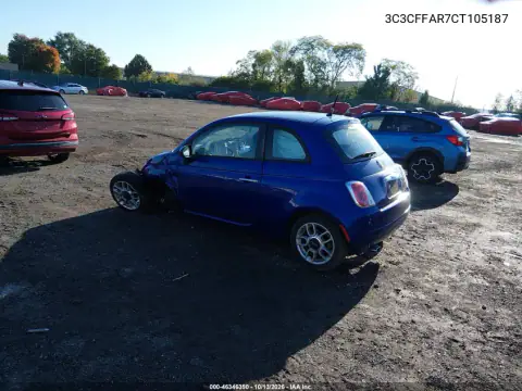 3C3CFFAR7CT105187 — 2012 Fiat 500, фото 3 с аукциона IAAI, Передний левый