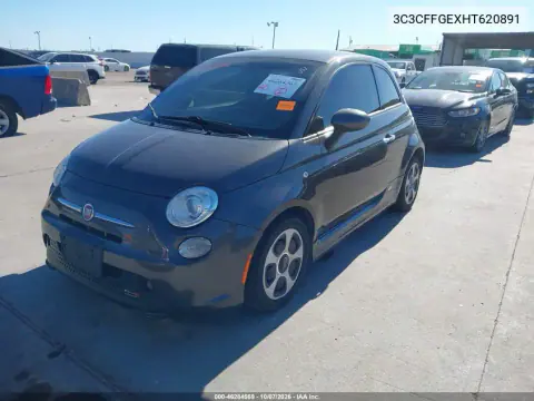 2017 Fiat 500E Battery Electric VIN 3C3CFFGEXHT620891 фото 2