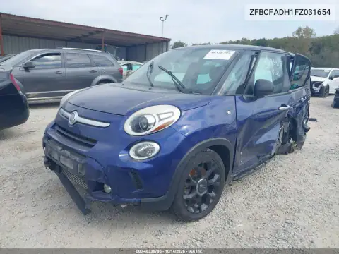 ZFBCFADH1FZ031654 — 2015 Fiat 500L, фото 2 с аукциона IAAI, Задняя часть слева