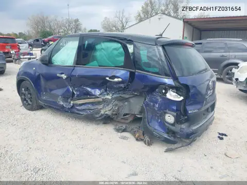 ZFBCFADH1FZ031654 — 2015 Fiat 500L, фото 3 с аукциона IAAI, Задняя часть слева