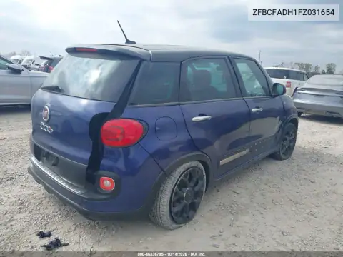 ZFBCFADH1FZ031654 — 2015 Fiat 500L, фото 4 с аукциона IAAI, Задняя часть слева