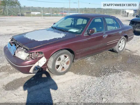 2FAFP74W83X138703 — 2003 Ford Crown Victoria, фото 3 с аукциона IAAI, Передняя часть
