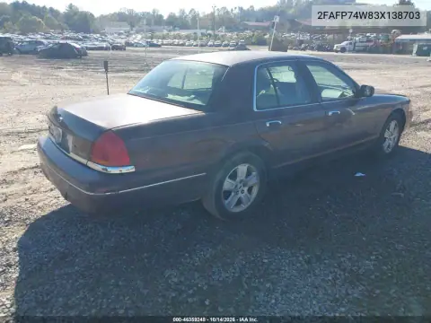 2FAFP74W83X138703 — 2003 Ford Crown Victoria, фото 5 с аукциона IAAI, Передняя часть