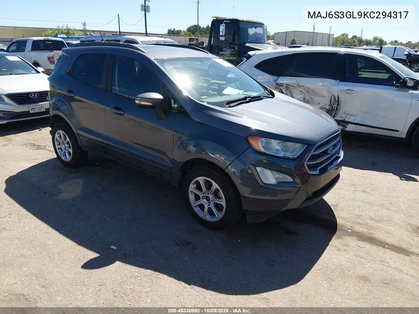 2019 Ford Ecosport Se VIN MAJ6S3GL9KC294317 фото 2