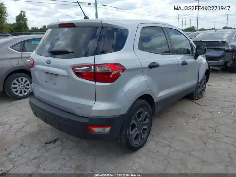MAJ3S2FE4KC271947 — 2019 Ford Ecosport, фото 4 с аукциона IAAI, Передняя часть