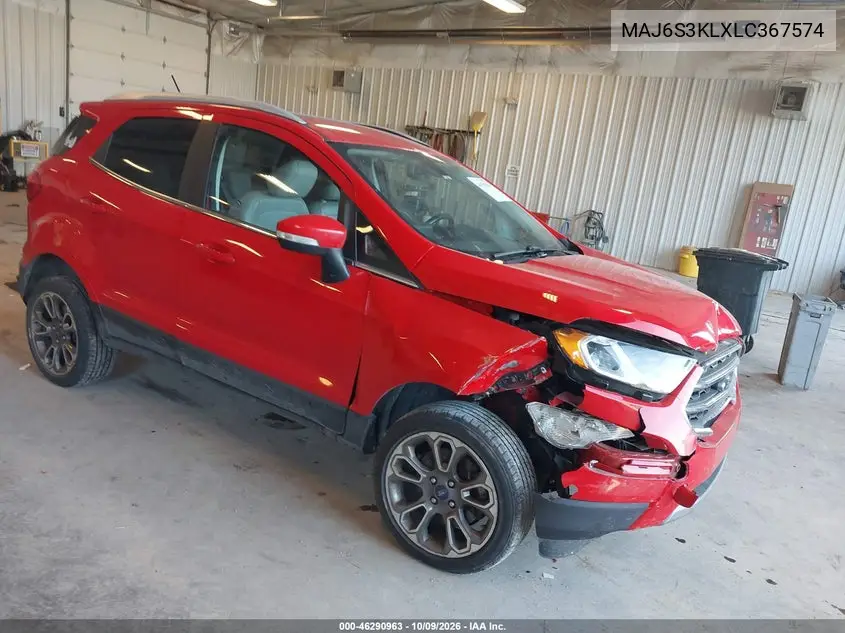 2020 Ford Ecosport Titanium VIN MAJ6S3KLXLC367574 фото 1