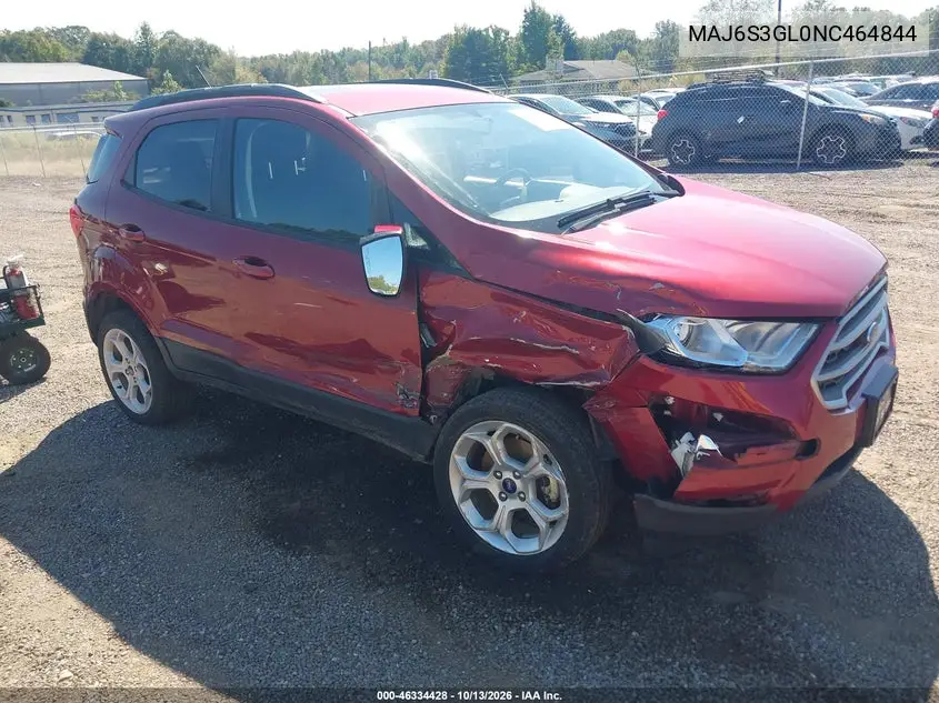 MAJ6S3GL0NC464844 — 2022 Ford Ecosport, фото 2 с аукциона IAAI, Боковая часть
