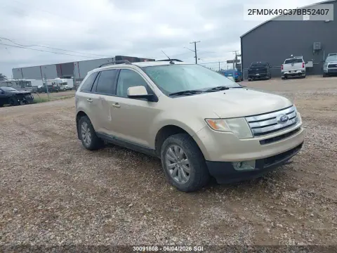 2007 Ford Edge Sel Plus VIN 2FMDK49C37BB52407 фото 2