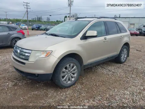 2007 Ford Edge Sel Plus VIN 2FMDK49C37BB52407 фото 3