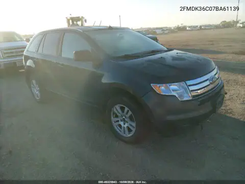 2FMDK36C07BA61139 — 2007 Ford EDGE, Сзади слева, фото до ремонта