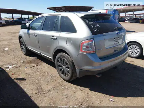 2FMDK49C48BB19191 — 2008 Ford EDGE, фото 3 с аукциона IAAI, Возвращение во владение