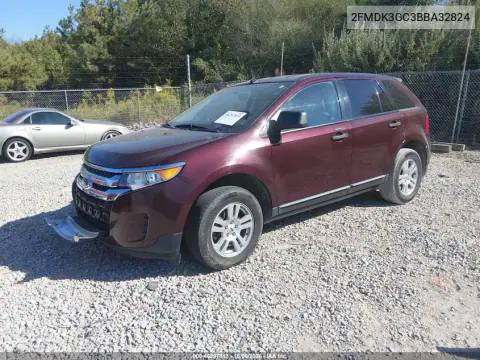 2011 Ford Edge Se VIN 2FMDK3GC3BBA32824 фото 3