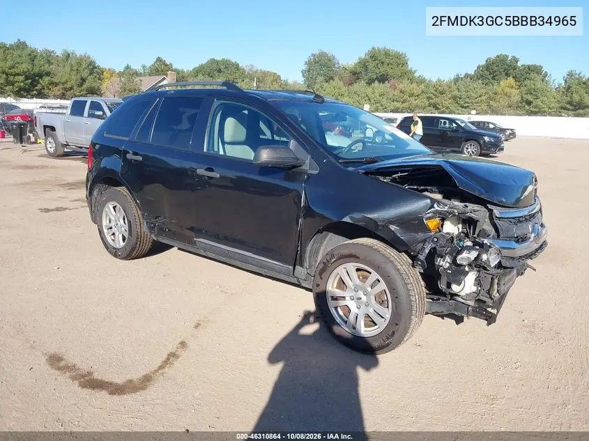 2011 Ford Edge Se VIN 2FMDK3GC5BBB34965 фото 2
