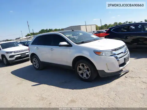 2012 Ford Edge Sel VIN 2FMDK3JC0CBA90660 фото 2