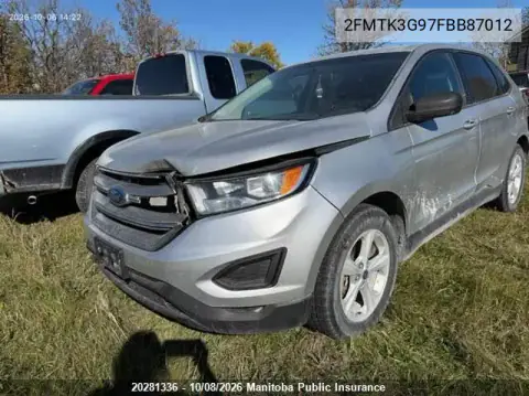 2015 Ford Edge Se VIN 2FMTK3G97FBB87012 фото 2