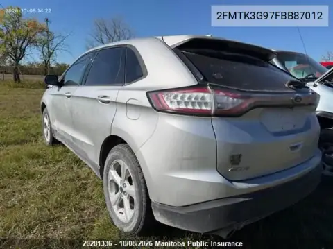 2015 Ford Edge Se VIN 2FMTK3G97FBB87012 фото 3