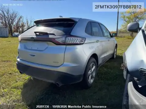 2015 Ford Edge Se VIN 2FMTK3G97FBB87012 фото 4