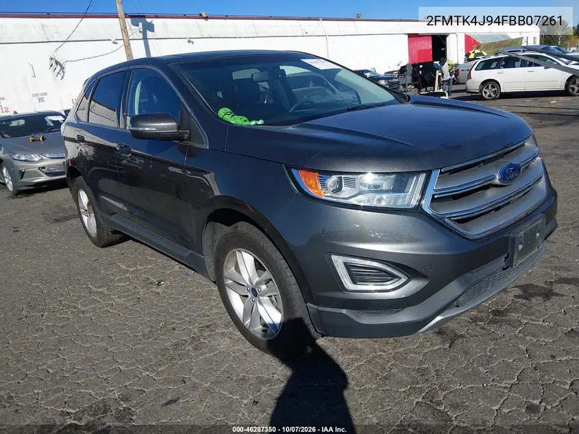 2015 Ford Edge Sel VIN 2FMTK4J94FBB07261 фото 2