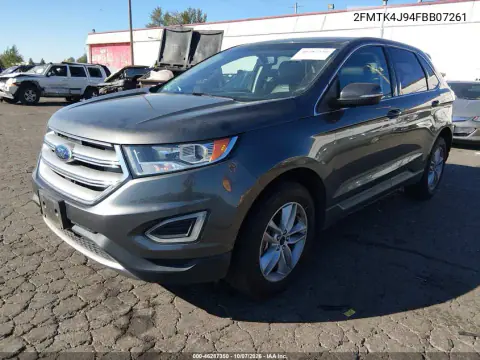 2015 Ford Edge Sel VIN 2FMTK4J94FBB07261 фото 3
