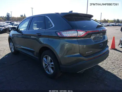 2015 Ford Edge Sel VIN 2FMTK4J94FBB07261 фото 4