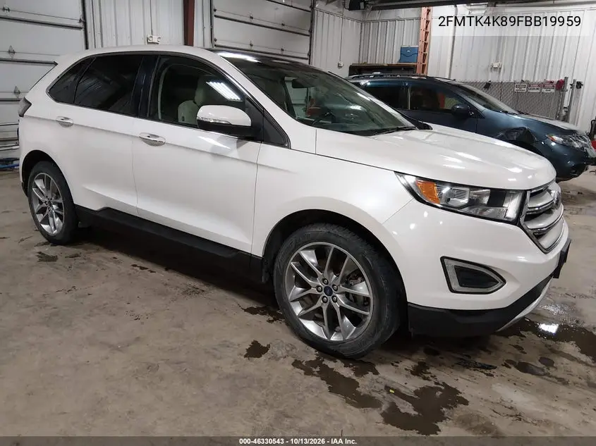 2FMTK4K89FBB19959 — 2015 Ford EDGE, фото 2 с аукциона IAAI, Задняя часть