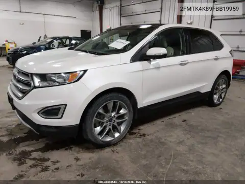 2FMTK4K89FBB19959 — 2015 Ford EDGE, фото 3 с аукциона IAAI, Задняя часть