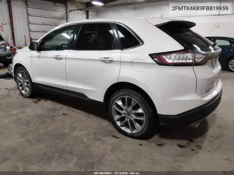 2FMTK4K89FBB19959 — 2015 Ford EDGE, фото 4 с аукциона IAAI, Задняя часть
