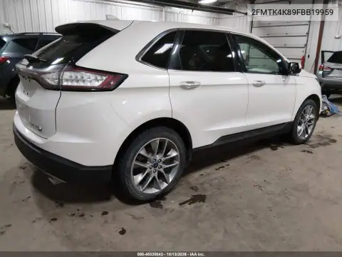 2FMTK4K89FBB19959 — 2015 Ford EDGE, фото 5 с аукциона IAAI, Задняя часть