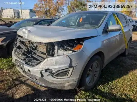 2016 Ford Edge Sel VIN 2FMPK4J93GBB69267 фото 2