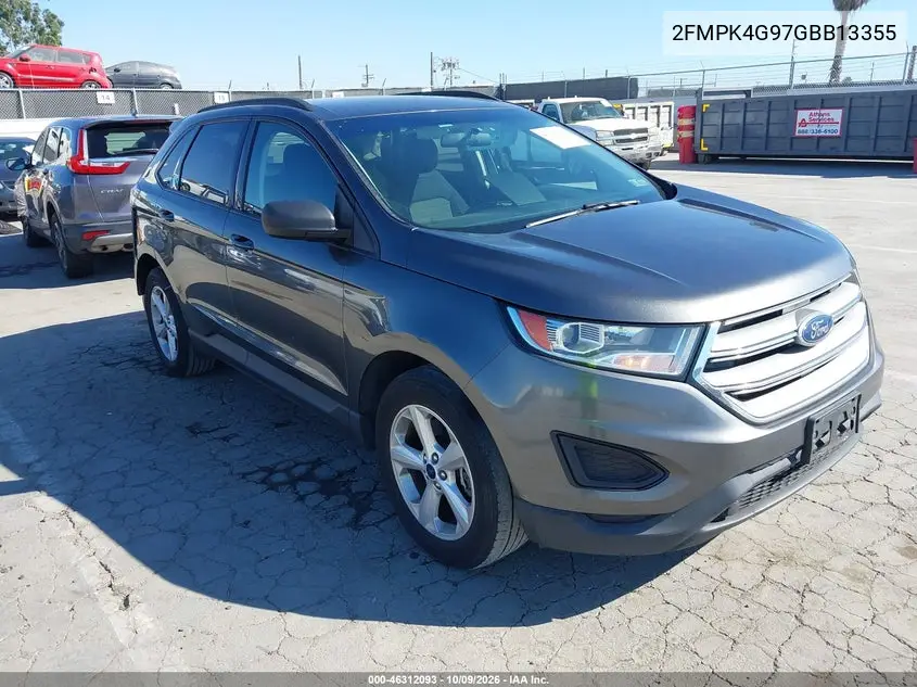 2016 Ford Edge Se VIN 2FMPK4G97GBB13355 фото 2
