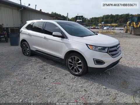 2FMPK4K87HBB55671 — 2017 Ford EDGE, Передняя часть, фото до ремонта