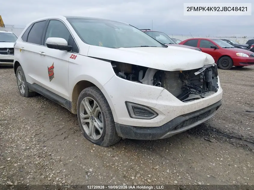 2018 Ford Edge Titanium VIN 2FMPK4K92JBC48421 фото 1