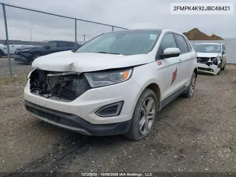 2018 Ford Edge Titanium VIN 2FMPK4K92JBC48421 фото 2