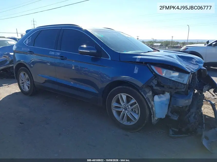 2018 Ford Edge Sel VIN 2FMPK4J95JBC06777 фото 1