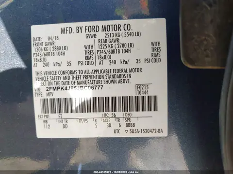 2018 Ford Edge Sel VIN 2FMPK4J95JBC06777 фото 9