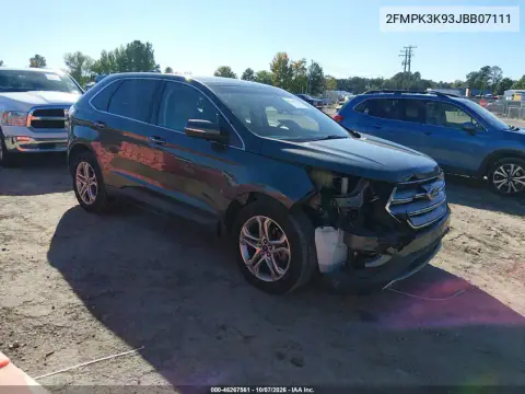 2018 Ford Edge Titanium VIN 2FMPK3K93JBB07111 фото 2
