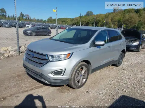 2018 Ford Edge Titanium VIN 2FMPK4K91JBB75736 фото 3