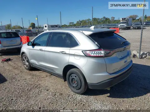 2018 Ford Edge Titanium VIN 2FMPK4K91JBB75736 фото 4