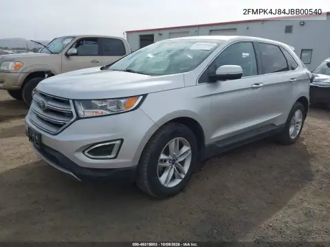 2018 Ford Edge Sel VIN 2FMPK4J84JBB00540 фото 3