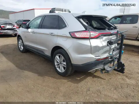 2018 Ford Edge Sel VIN 2FMPK4J84JBB00540 фото 4