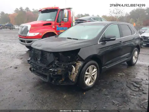 2018 Ford Edge Sel VIN 2FMPK4J92JBB74399 фото 3