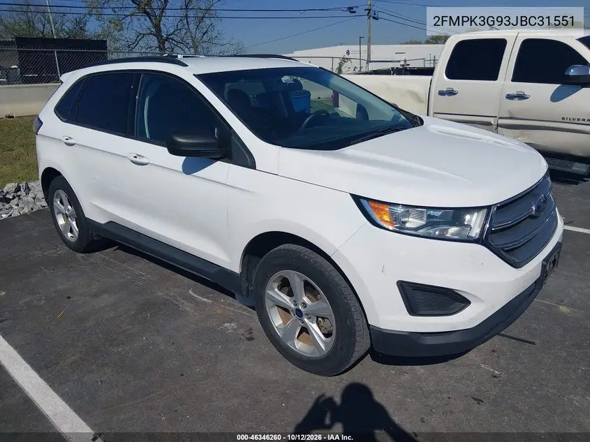 2018 Ford Edge Se VIN 2FMPK3G93JBC31551 фото 2