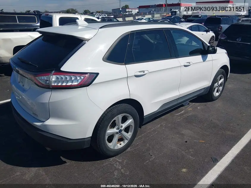 2018 Ford Edge Se VIN 2FMPK3G93JBC31551 фото 5
